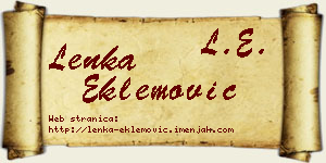 Lenka Eklemović vizit kartica
